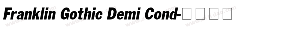 Franklin Gothic Demi Cond字体转换